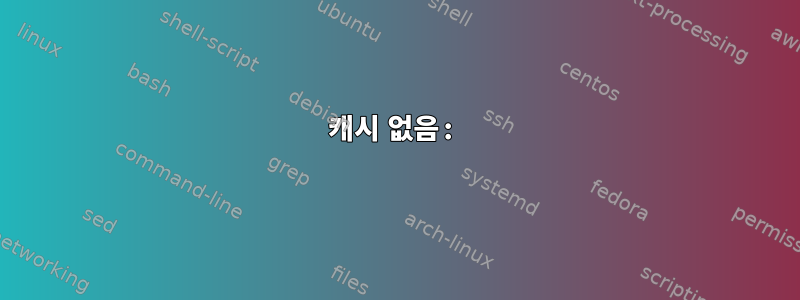 캐시 없음: