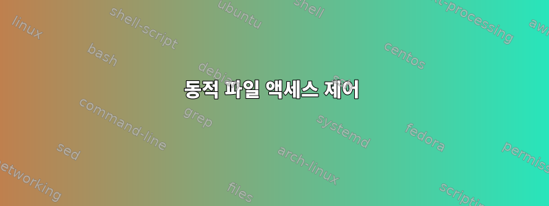 동적 파일 액세스 제어