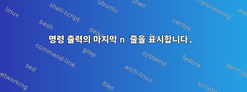 명령 출력의 마지막 n 줄을 표시합니다.