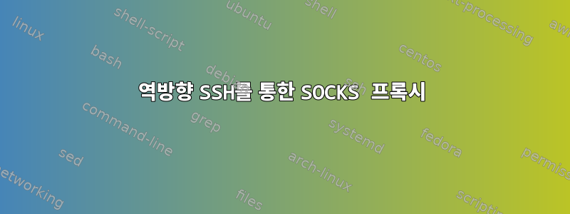 역방향 SSH를 통한 SOCKS 프록시