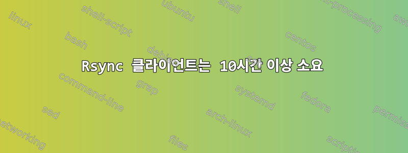 Rsync 클라이언트는 10시간 이상 소요