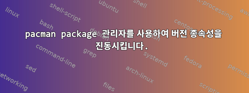 pacman package 관리자를 사용하여 버전 종속성을 진동시킵니다.