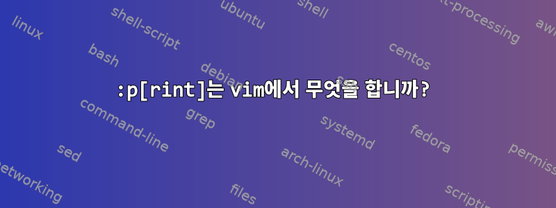 :p[rint]는 vi​m에서 무엇을 합니까?