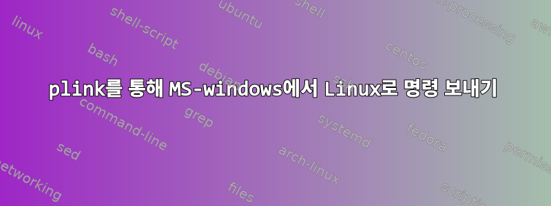 plink를 통해 MS-windows에서 Linux로 명령 보내기