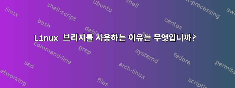 Linux 브리지를 사용하는 이유는 무엇입니까?