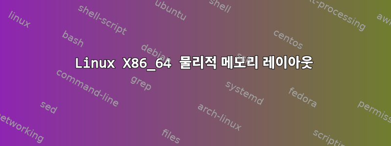 Linux X86_64 물리적 메모리 레이아웃