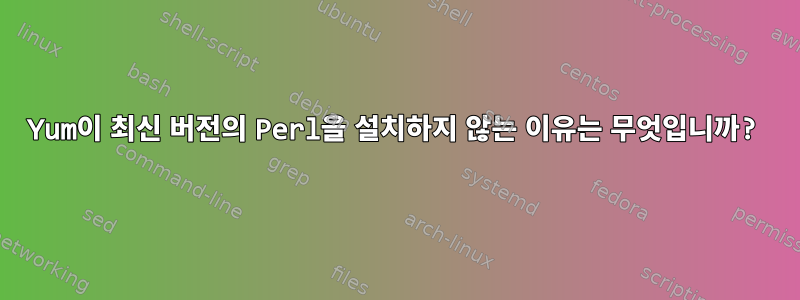 Yum이 최신 버전의 Perl을 설치하지 않는 이유는 무엇입니까?