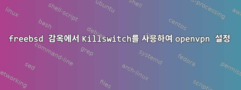 freebsd 감옥에서 Killswitch를 사용하여 openvpn 설정