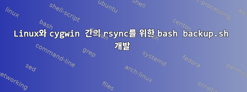 Linux와 cygwin 간의 rsync를 위한 bash backup.sh 개발