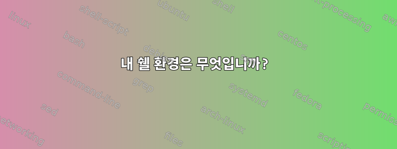 내 쉘 환경은 무엇입니까?