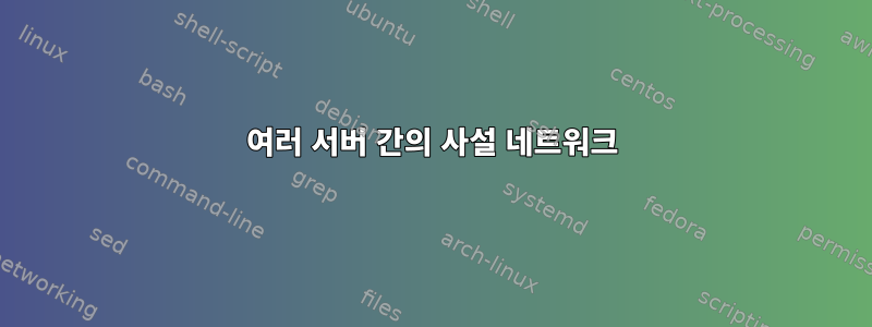 여러 서버 간의 사설 네트워크