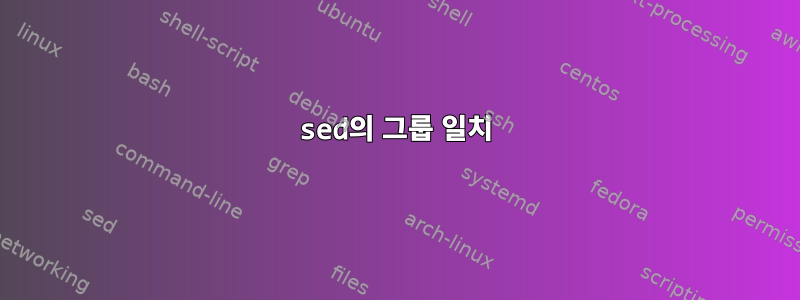 sed의 그룹 일치