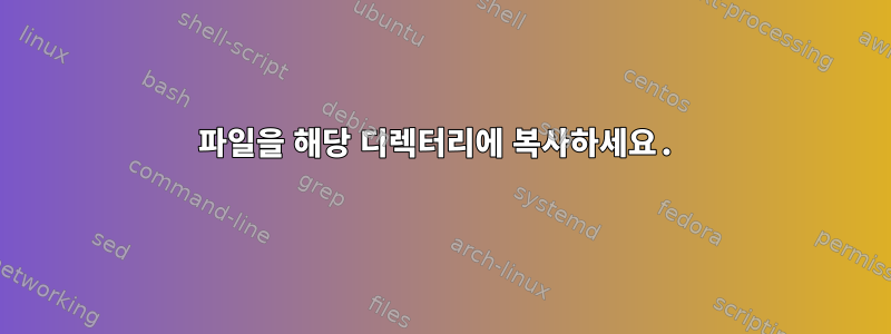 파일을 해당 디렉터리에 복사하세요.