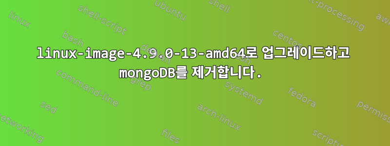 linux-image-4.9.0-13-amd64로 업그레이드하고 mongoDB를 제거합니다.