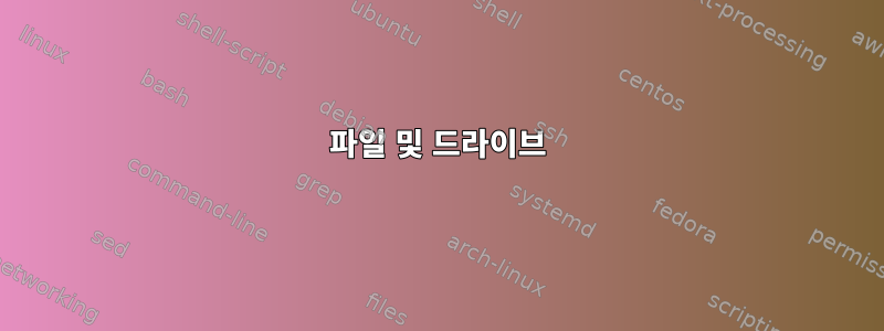 파일 및 드라이브