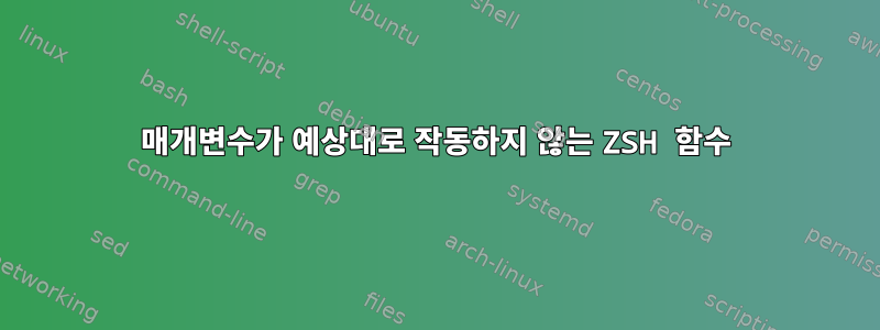 매개변수가 예상대로 작동하지 않는 ZSH 함수