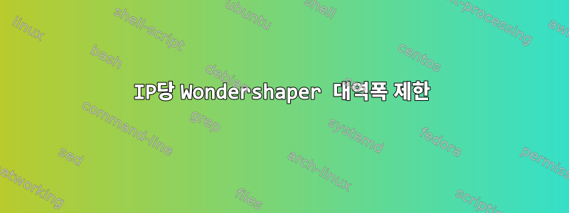 IP당 Wondershaper 대역폭 제한