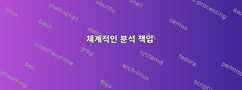 체계적인 분석 책임