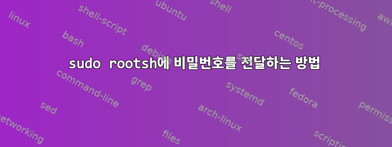 sudo rootsh에 비밀번호를 전달하는 방법