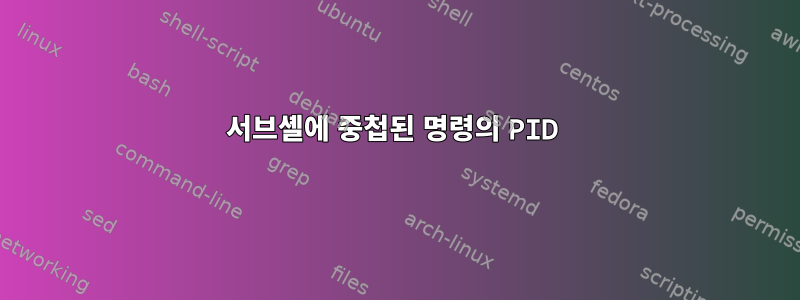 서브셸에 중첩된 명령의 PID