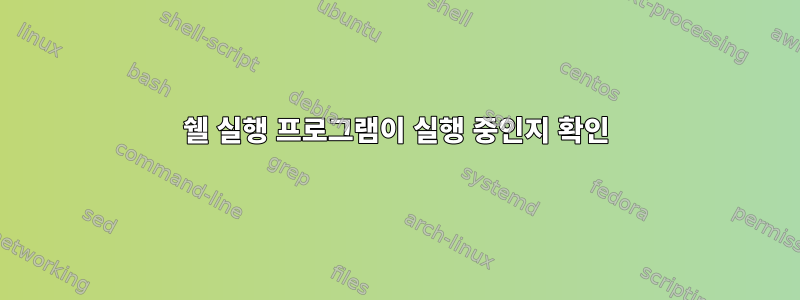 쉘 실행 프로그램이 실행 중인지 확인