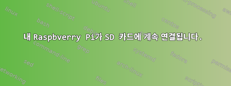 내 Raspbverry Pi가 SD 카드에 계속 연결됩니다.