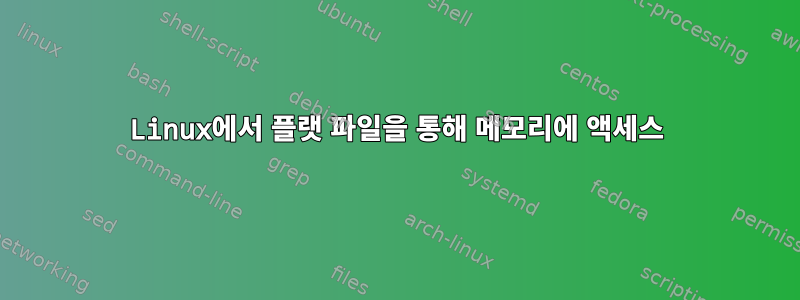 Linux에서 플랫 파일을 통해 메모리에 액세스