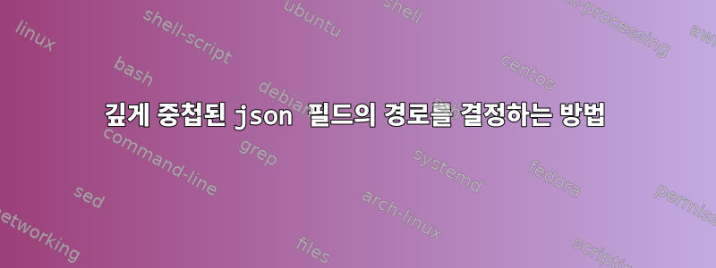 깊게 중첩된 json 필드의 경로를 결정하는 방법