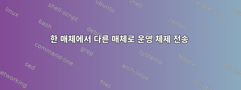 한 매체에서 다른 매체로 운영 체제 전송