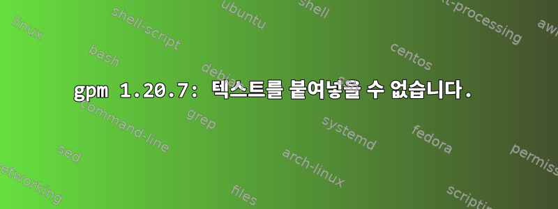 gpm 1.20.7: 텍스트를 붙여넣을 수 없습니다.