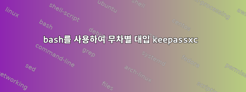 bash를 사용하여 무차별 대입 keepassxc