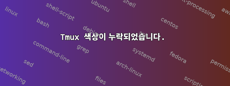 Tmux 색상이 누락되었습니다.