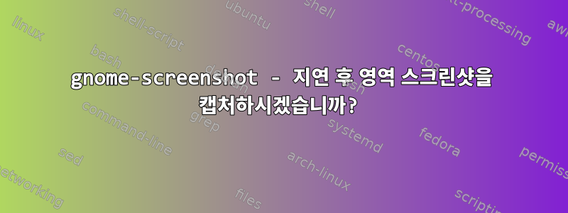 gnome-screenshot - 지연 후 영역 스크린샷을 캡처하시겠습니까?