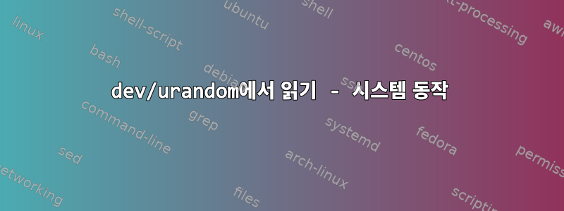 dev/urandom에서 읽기 - 시스템 동작