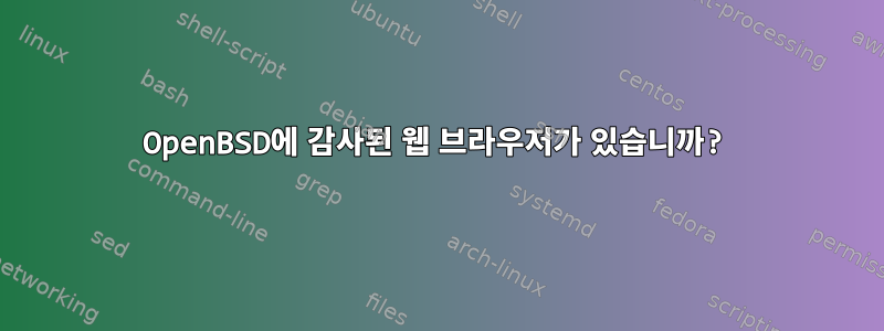 OpenBSD에 감사된 웹 브라우저가 있습니까?