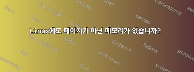 Linux에도 페이지가 아닌 메모리가 있습니까?