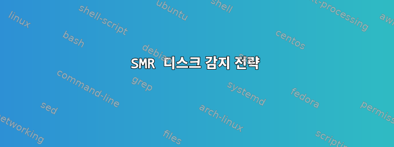 SMR 디스크 감지 전략