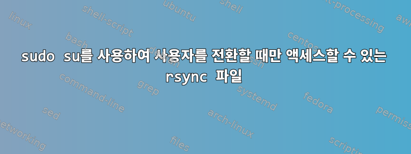 sudo su를 사용하여 사용자를 전환할 때만 액세스할 수 있는 rsync 파일