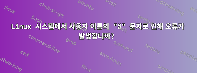 Linux 시스템에서 사용자 이름의 "ä" 문자로 인해 오류가 발생합니까?