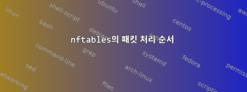 nftables의 패킷 처리 순서