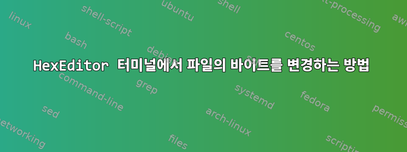 HexEditor 터미널에서 파일의 바이트를 변경하는 방법