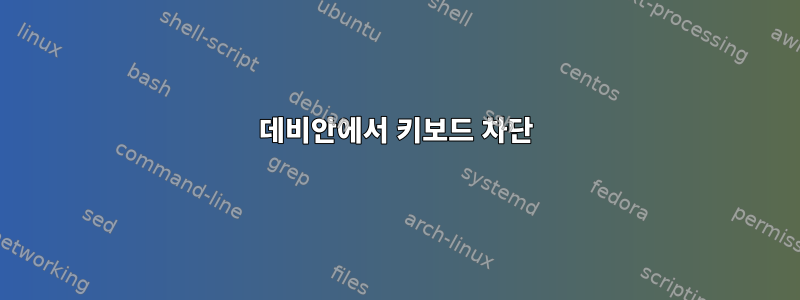 데비안에서 키보드 차단