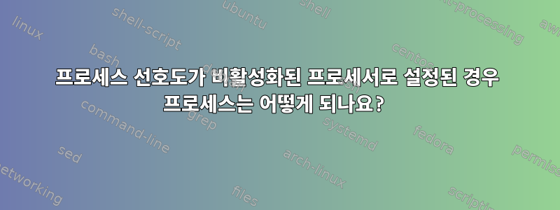 프로세스 선호도가 비활성화된 프로세서로 설정된 경우 프로세스는 어떻게 되나요?