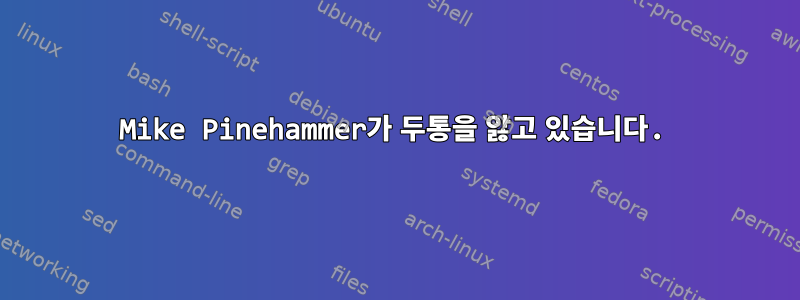 Mike Pinehammer가 두통을 앓고 있습니다.