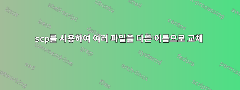 scp를 사용하여 여러 파일을 다른 이름으로 교체