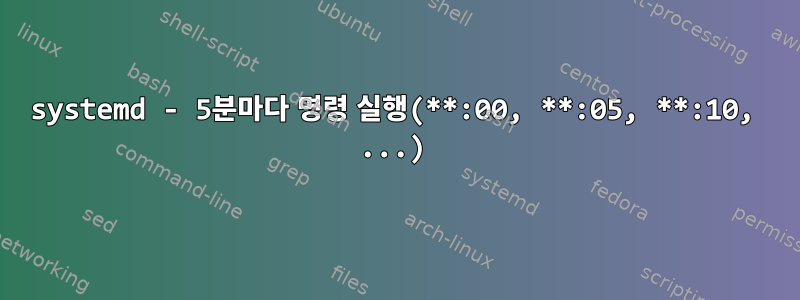 systemd - 5분마다 명령 실행(**:00, **:05, **:10, ...)