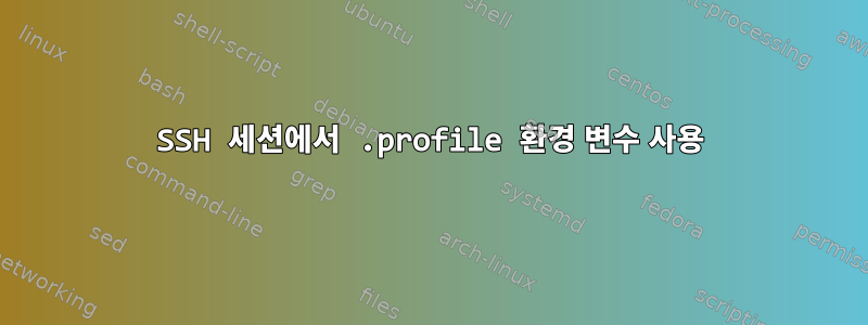 SSH 세션에서 .profile 환경 변수 사용