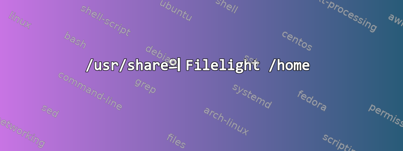 /usr/share의 Filelight /home