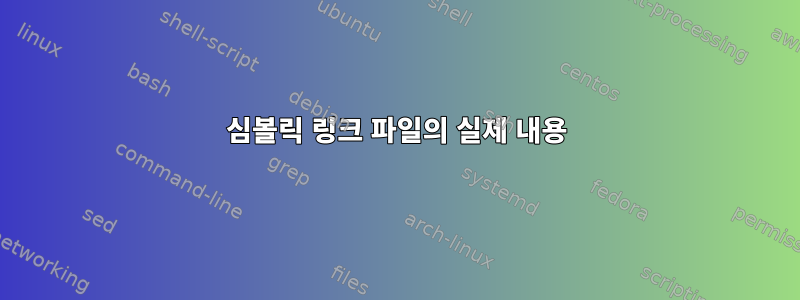 심볼릭 링크 파일의 실제 내용