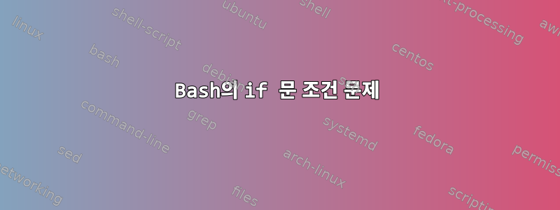 Bash의 if 문 조건 문제